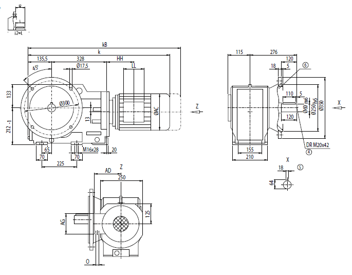 Монтажное исполнение на фланце (тип A)