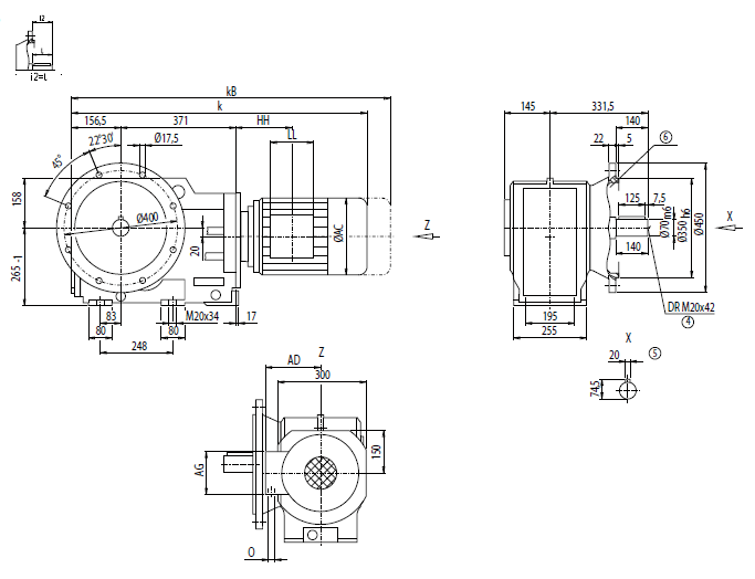 Монтажное исполнение на фланце (тип A)