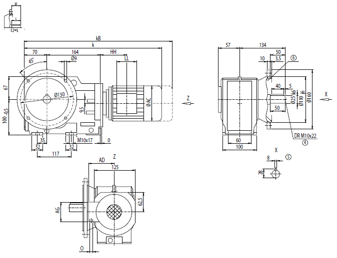 Монтажное исполнение на фланце (тип A)