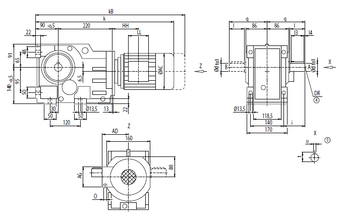 Монтажное исполнение фланец (тип-С)