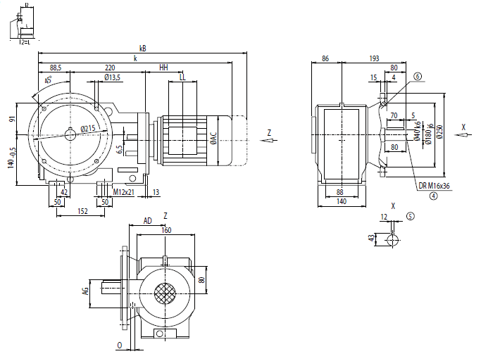 Монтажное исполнение на фланце (тип A)